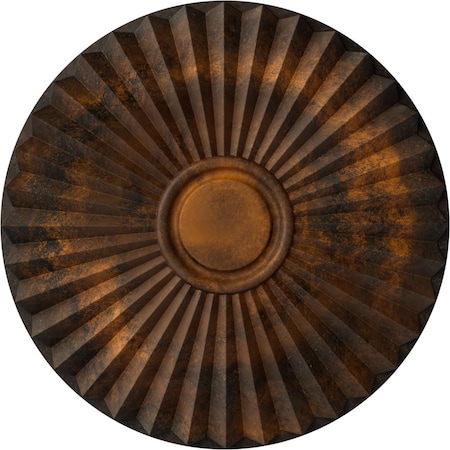 Shakuras Ceiling Medallion (For Canopies up to 5"), Hand-Painted Rust, 19 3/4"OD x 1 3/8"P